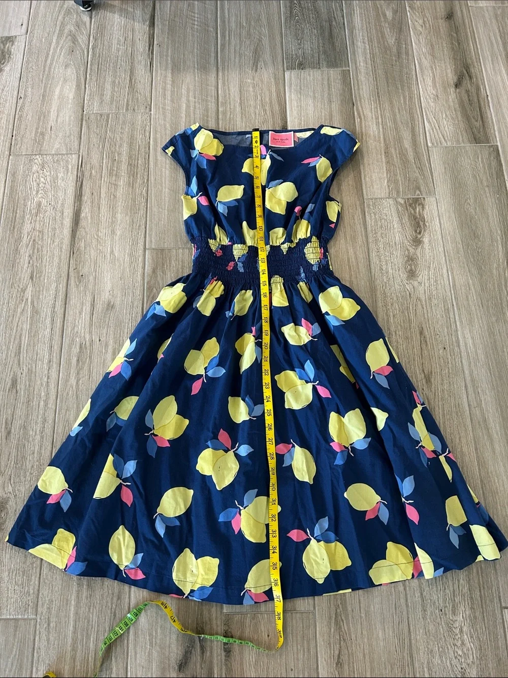 kate spade Navy Dress with Yellow Lemon Print